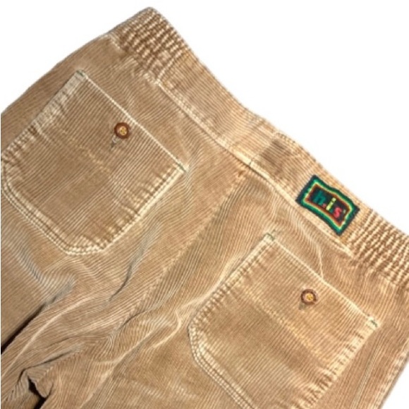 H.I.S. Vintage 1970’s Bell Bottom Flare Brown Corduroy Pants - Picture 1 of 9
